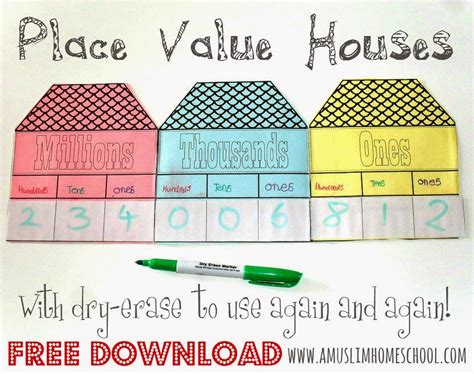 Printable Place Value Houses
